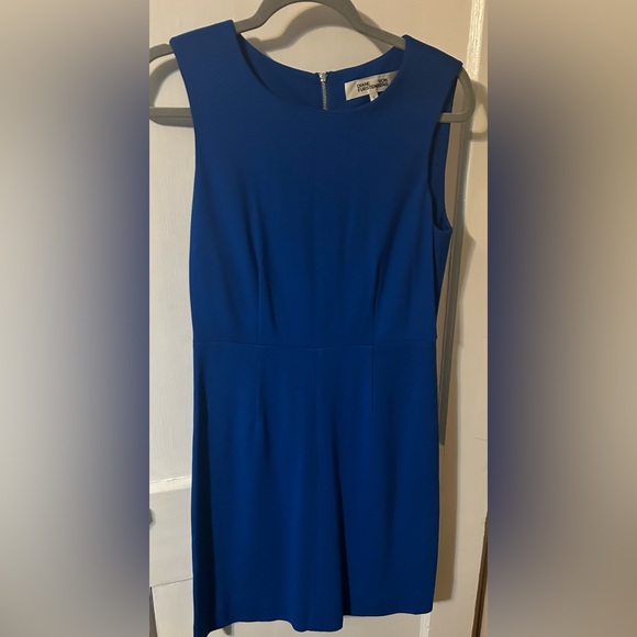 Diane Von Furstenberg Blue sleeveless mini dress size 6 - Picture 3 of 7